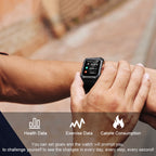 1.83" Tactical Smartwatch, 123 Sports Modes, IP68 Waterproof Smart Watch with Compass, Health Monitor
