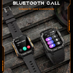 1.83" Tactical Smartwatch, 123 Sports Modes, IP68 Waterproof Smart Watch with Compass, Health Monitor