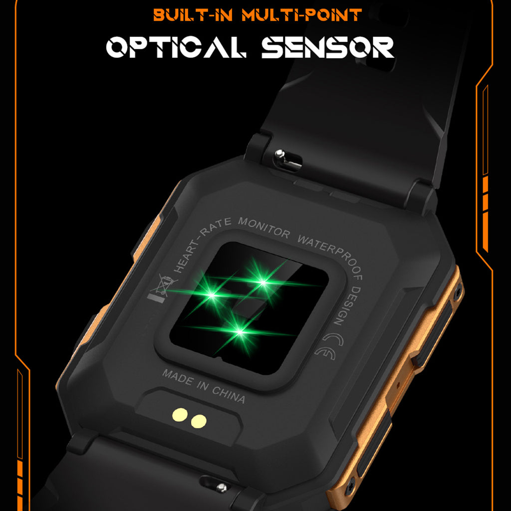 1.83" Tactical Smartwatch, 123 Sports Modes, IP68 Waterproof Smart Watch with Compass, Health Monitor