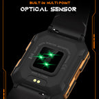 1.83" Tactical Smartwatch, 123 Sports Modes, IP68 Waterproof Smart Watch with Compass, Health Monitor