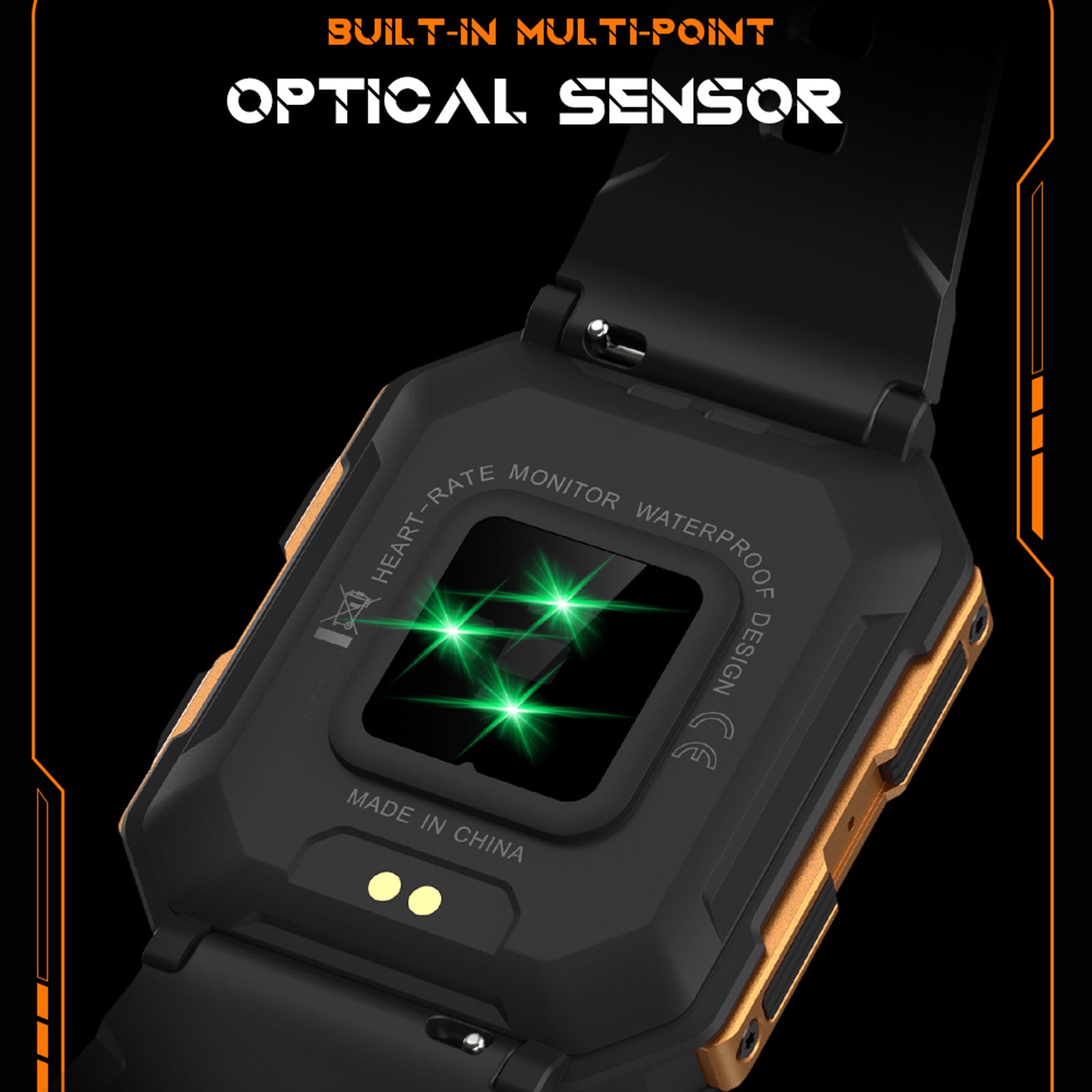 1.83" Tactical Smartwatch, 123 Sports Modes, IP68 Waterproof Smart Watch with Compass, Health Monitor