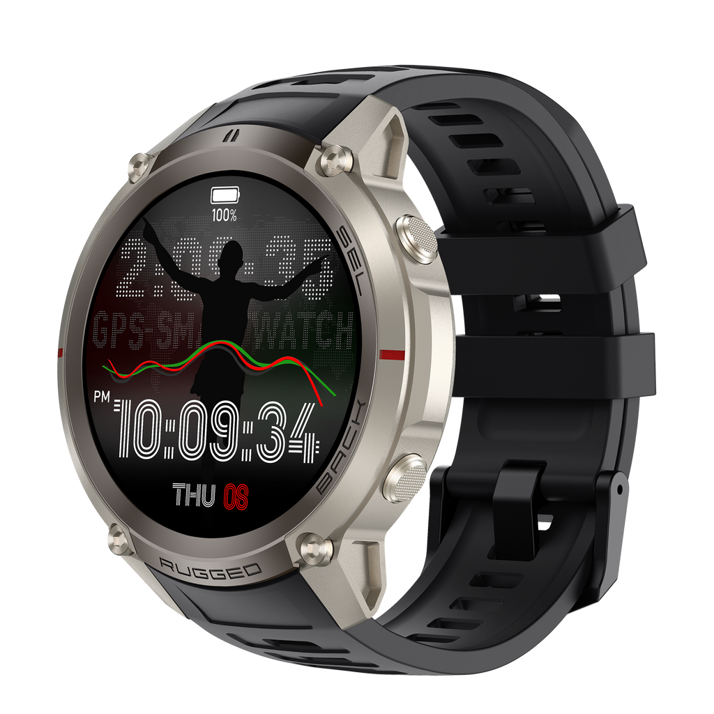 Military Smartwatch with GPS Offline Map 1.43-inch AMOLED, Compass & 5ATM Waterproof
