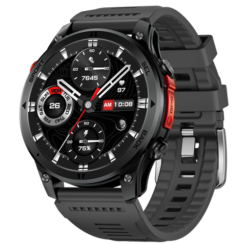 Men's Sports Smartwatch with GPS Bluetooth Calling, Heart rate, Blood Oxygen Compass Fitness Tracker