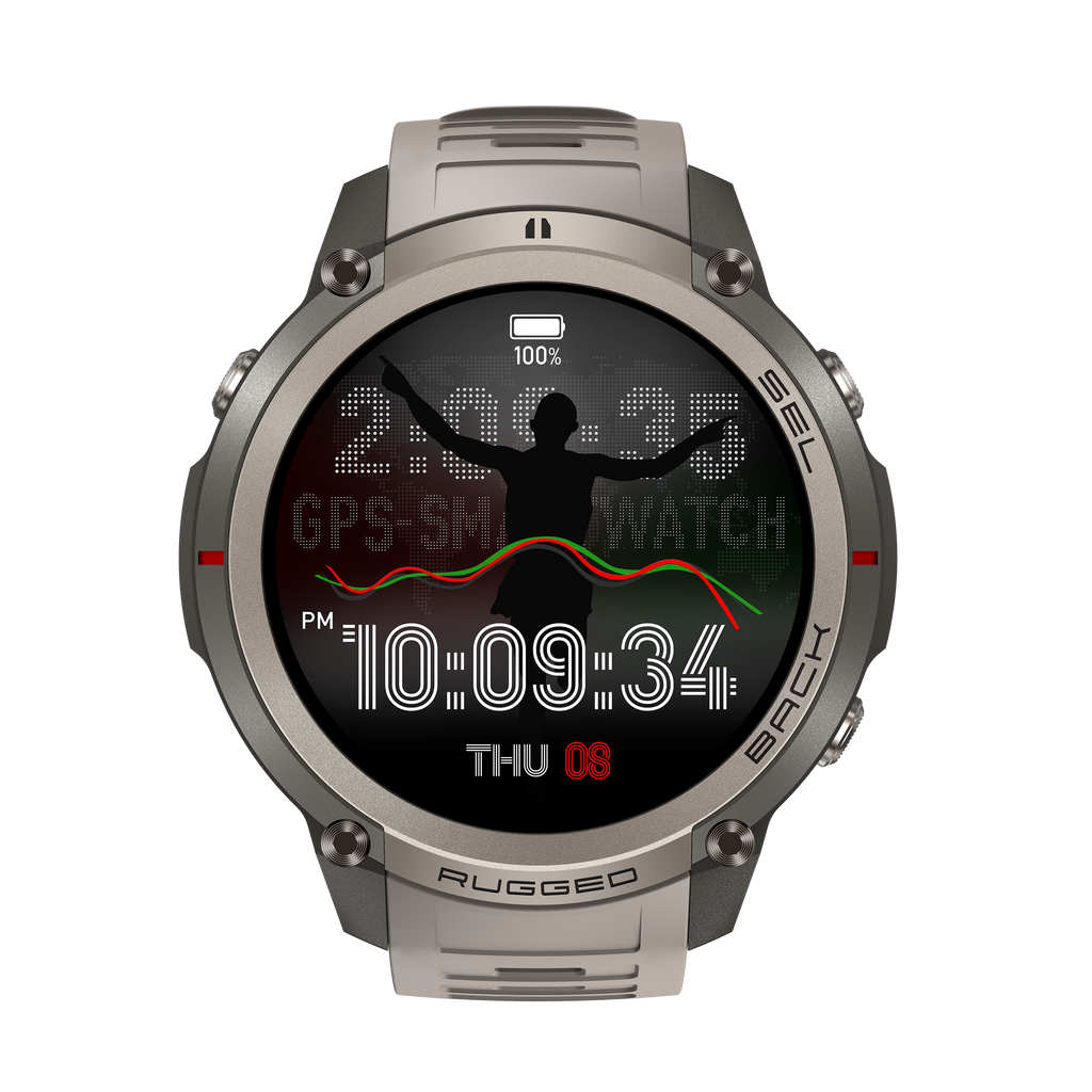 Military Smartwatch with GPS Offline Map 1.43-inch AMOLED, Compass & 5ATM Waterproof