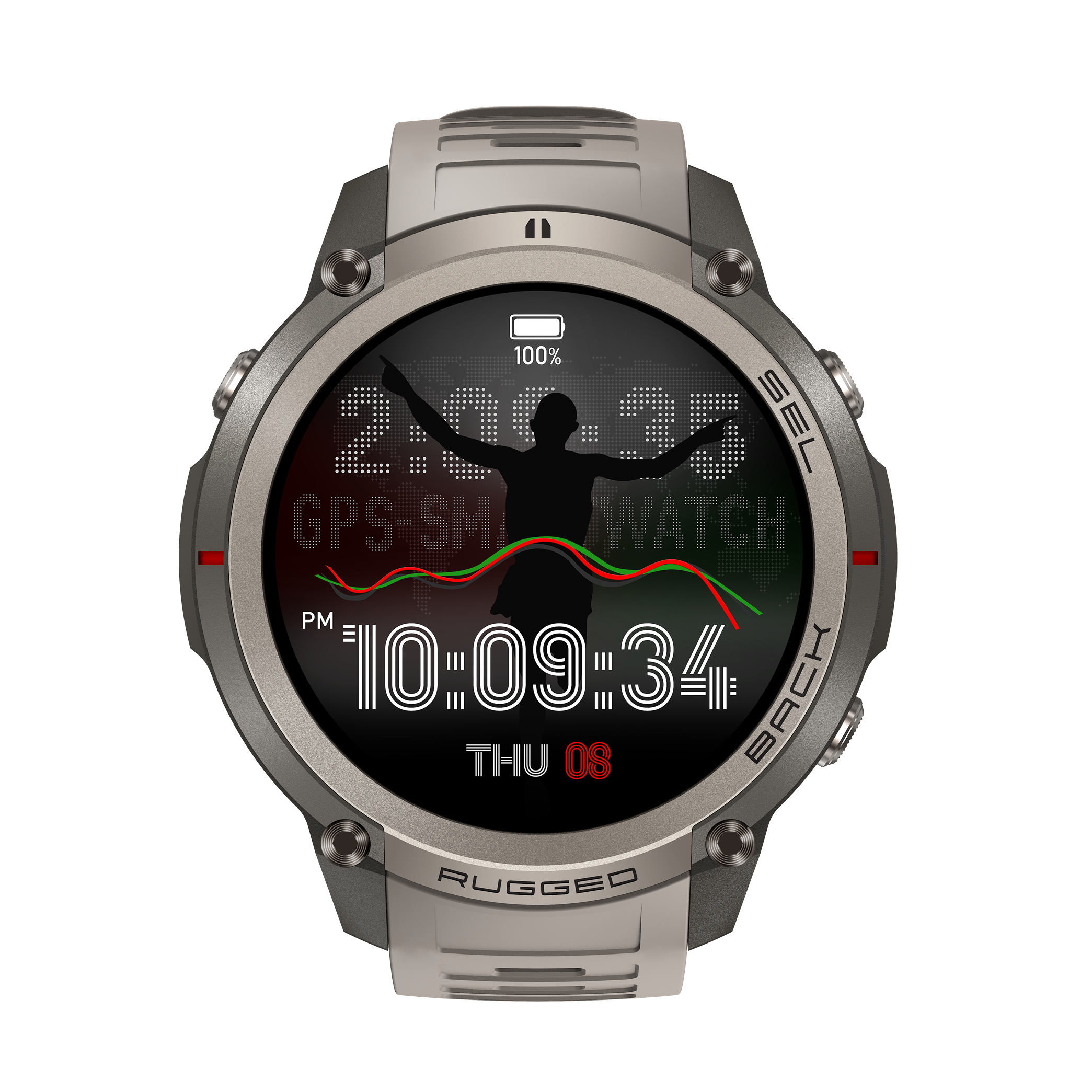 Military Smartwatch with GPS Offline Map 1.43-inch AMOLED, Compass & 5ATM Waterproof