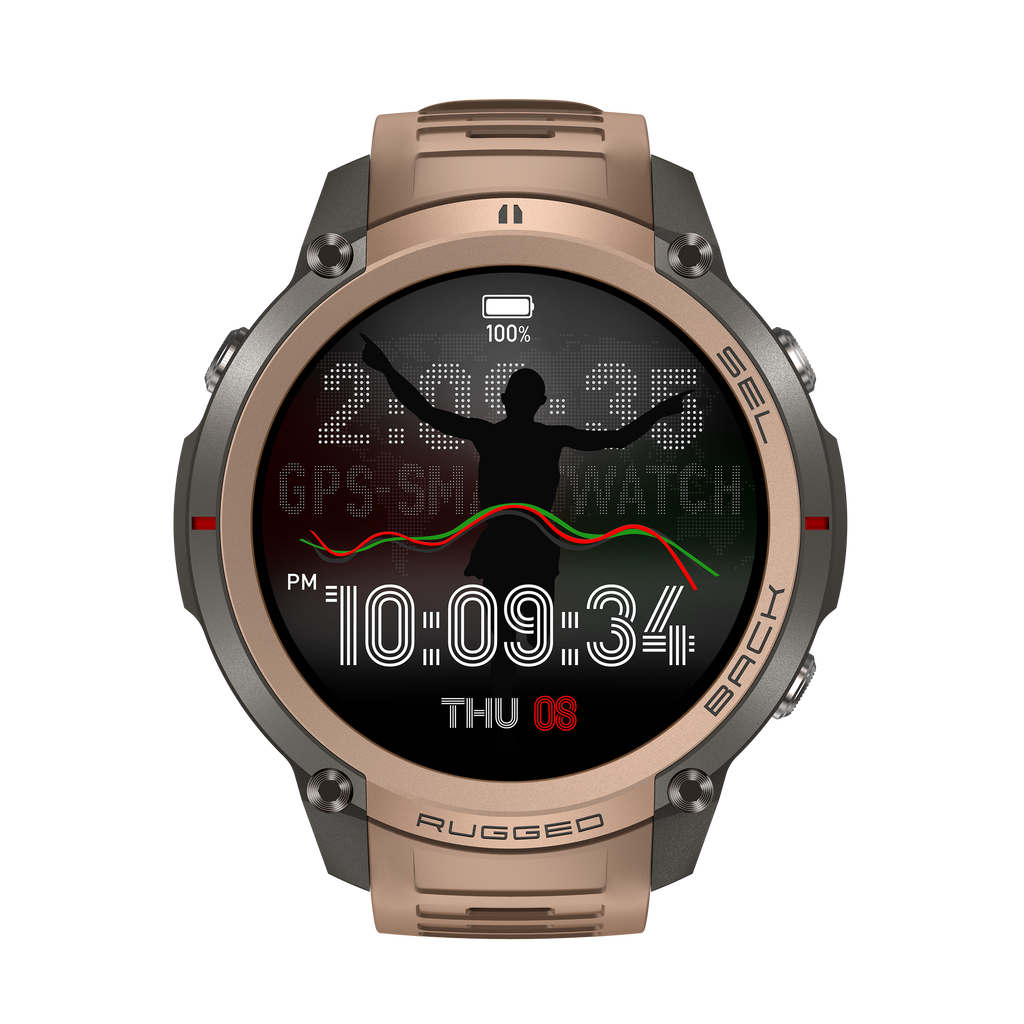 Military Smartwatch with GPS Offline Map 1.43-inch AMOLED, Compass & 5ATM Waterproof