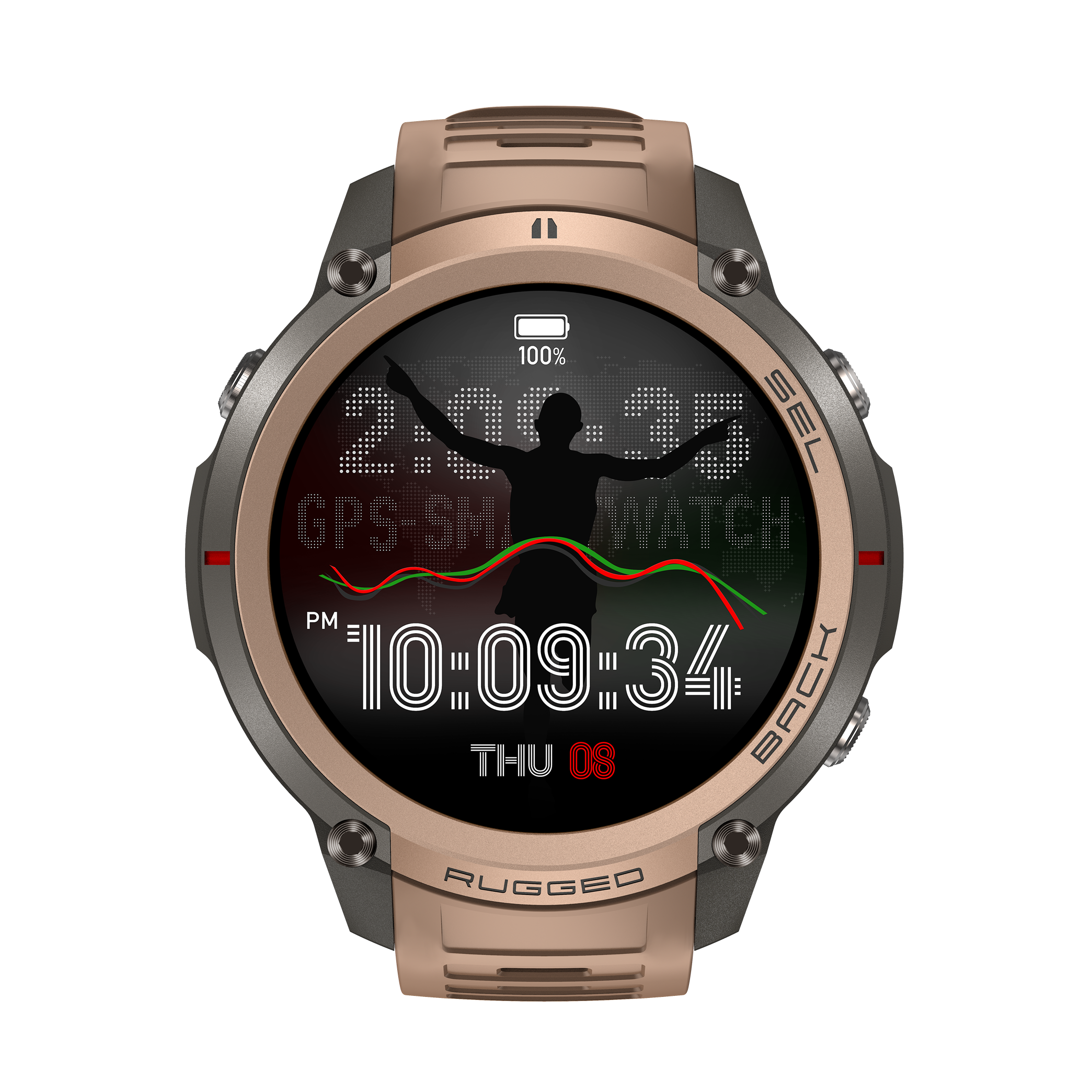 Military Smartwatch with GPS Offline Map 1.43-inch AMOLED, Compass & 5ATM Waterproof