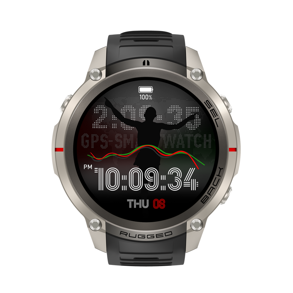 Military Smartwatch with GPS Offline Map 1.43-inch AMOLED, Compass & 5ATM Waterproof