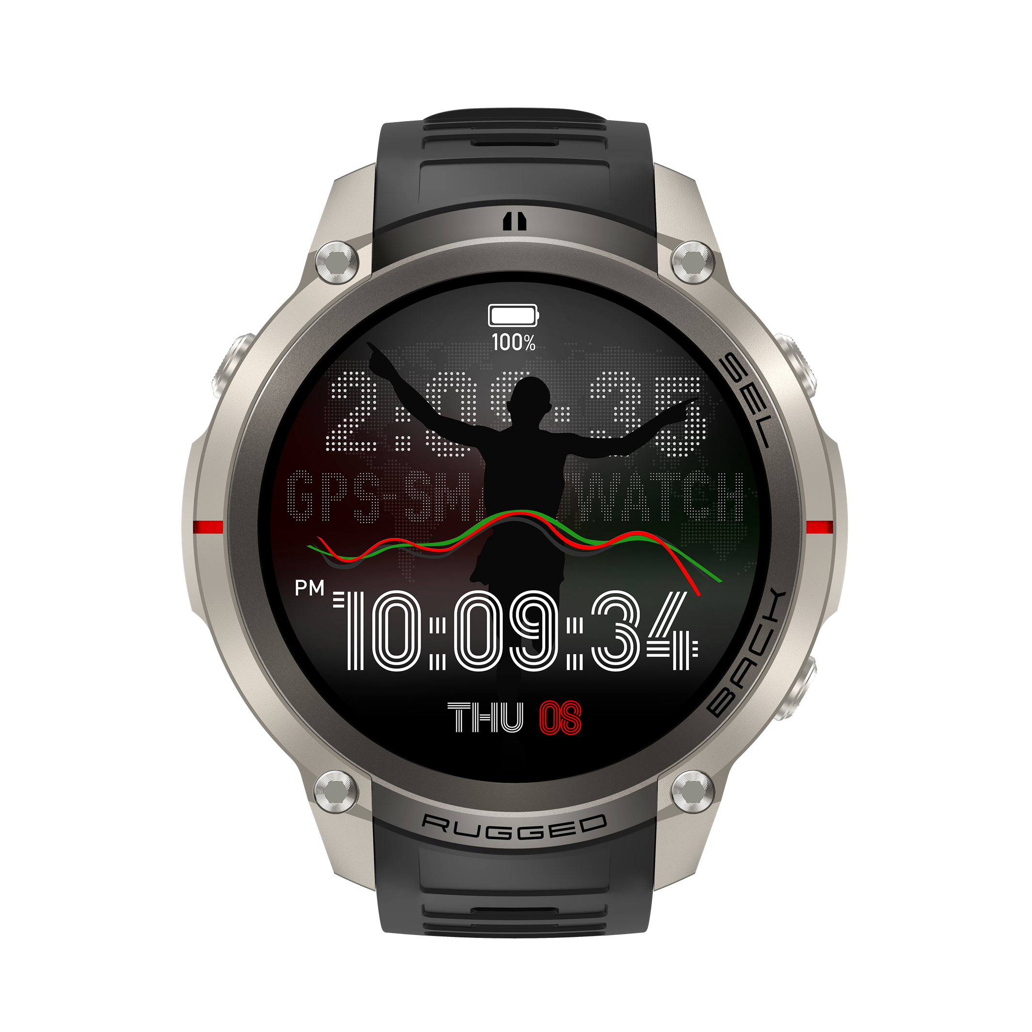 Military Smartwatch with GPS Offline Map 1.43-inch AMOLED, Compass & 5ATM Waterproof