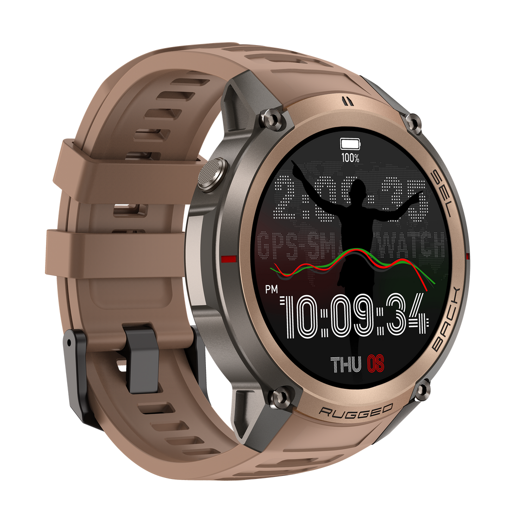 Military Smartwatch with GPS Offline Map 1.43-inch AMOLED, Compass & 5ATM Waterproof