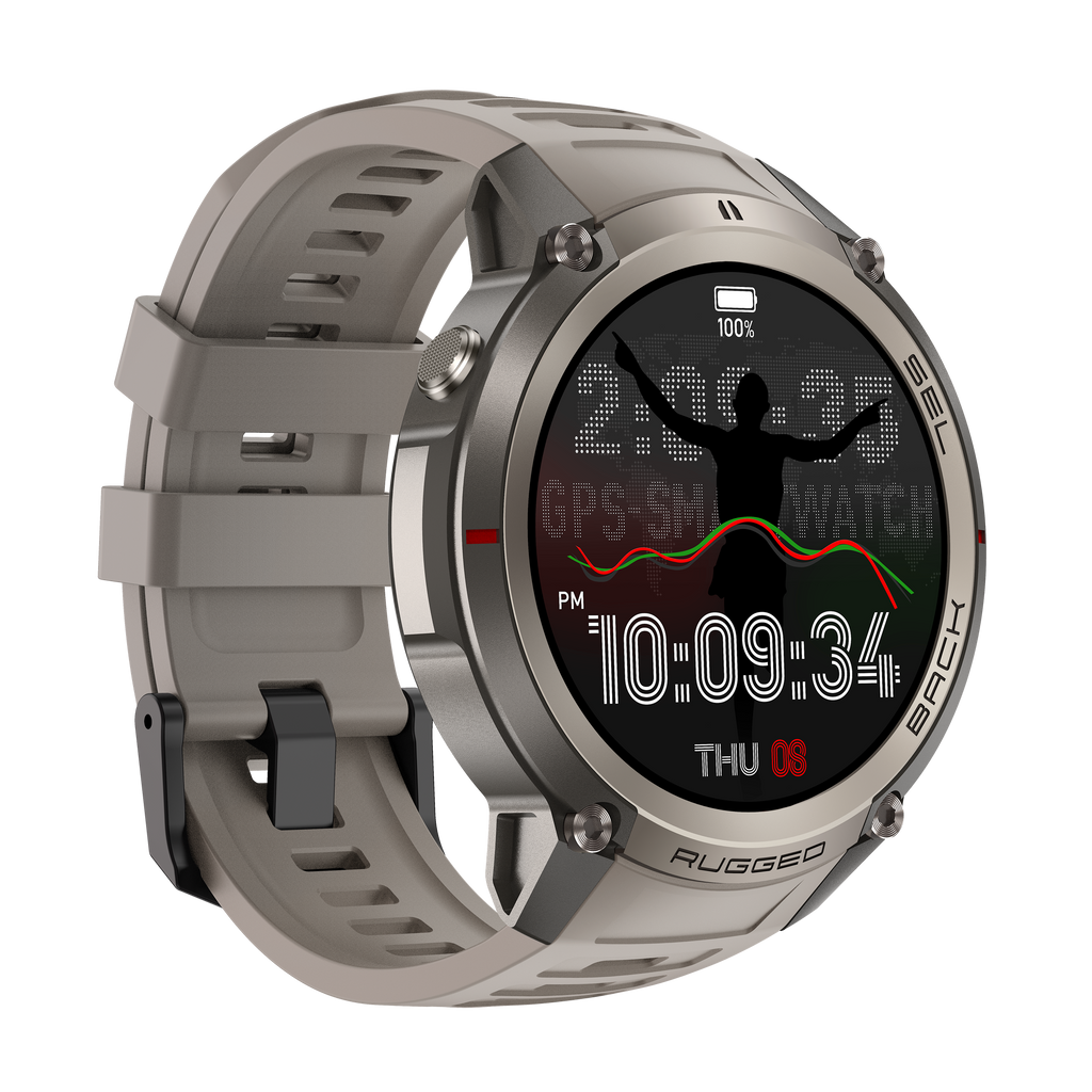 Military Smartwatch with GPS Offline Map 1.43-inch AMOLED, Compass & 5ATM Waterproof