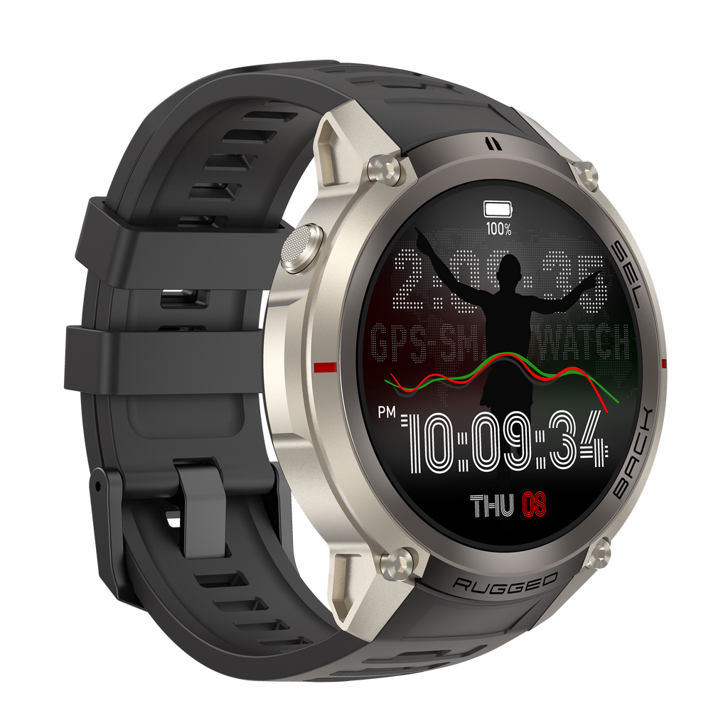 Military Smartwatch with GPS Offline Map 1.43-inch AMOLED, Compass & 5ATM Waterproof