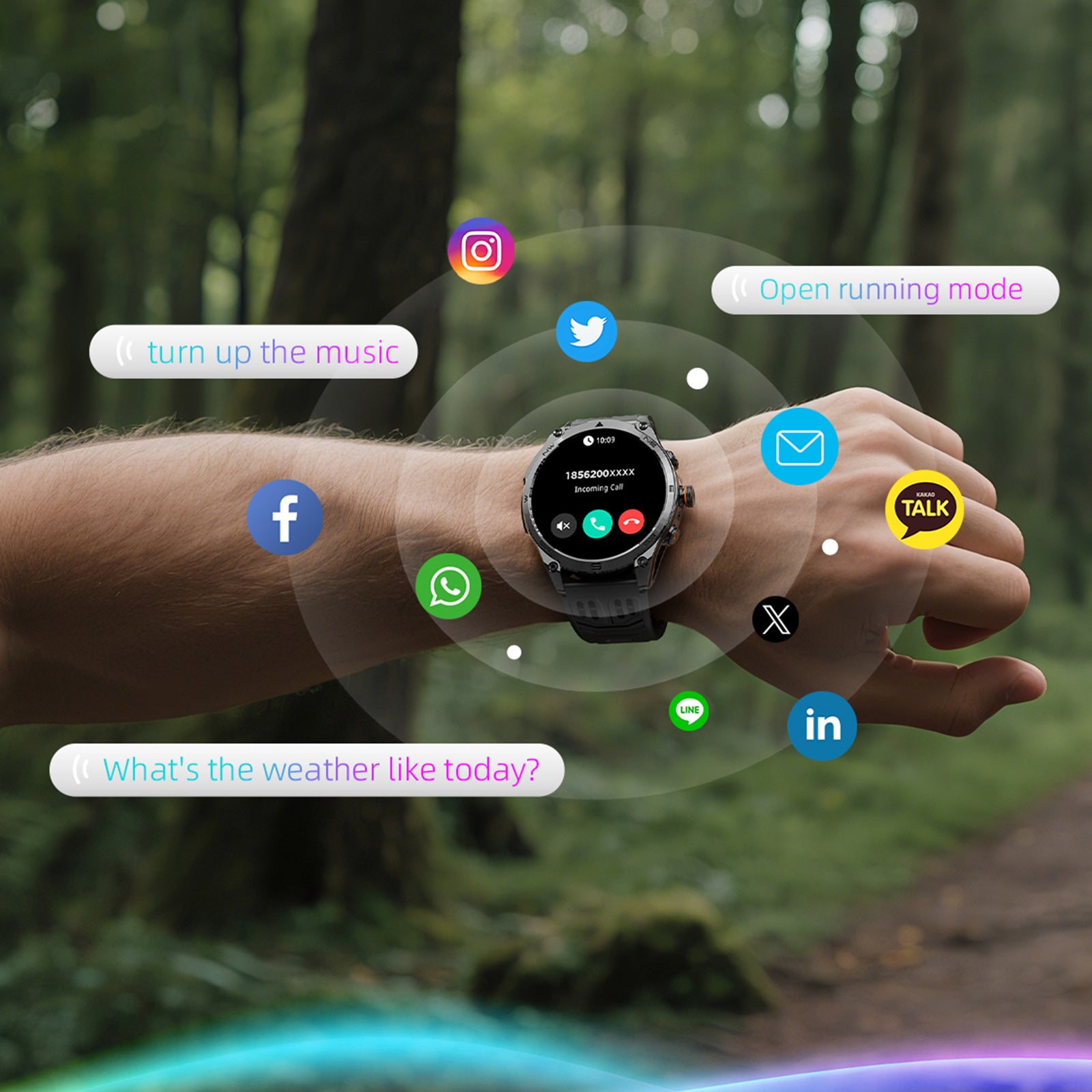 SFM70 Smart watch (Bluetooth Answer/Make Call), 1.75" AMOLED Smartwatch with GPS