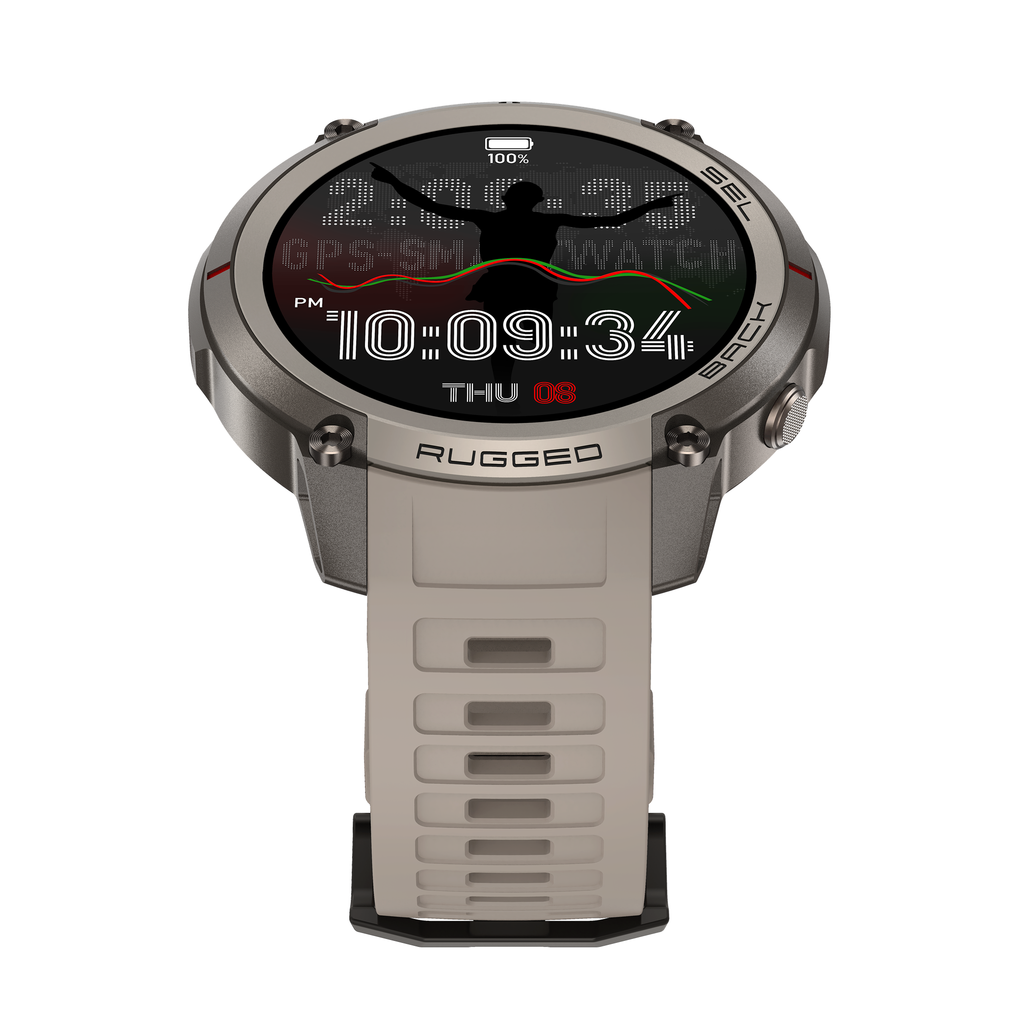 Military Smartwatch with GPS Offline Map 1.43-inch AMOLED, Compass & 5ATM Waterproof