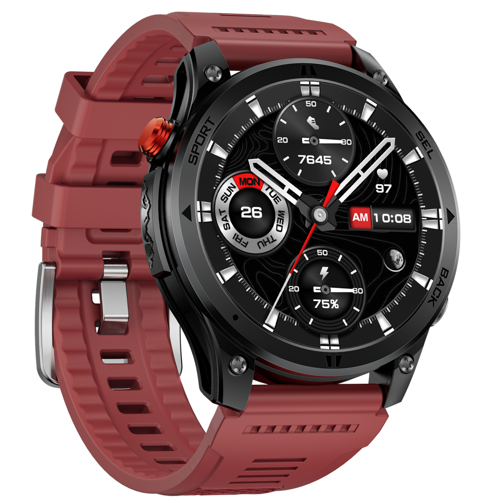 Men's Sports Smartwatch with GPS Bluetooth Calling, Heart rate, Blood Oxygen Compass Fitness Tracker