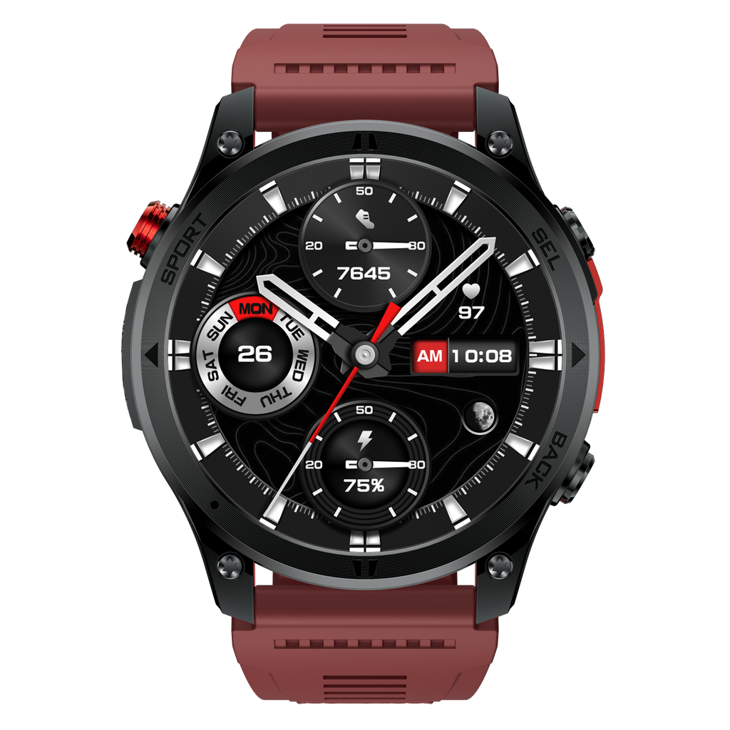 Men's Sports Smartwatch with GPS Bluetooth Calling, Heart rate, Blood Oxygen Compass Fitness Tracker
