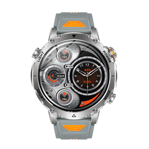 Men's Smartwatch with 1400mAh Battery & LED Flashlight 10ATM Waterproof