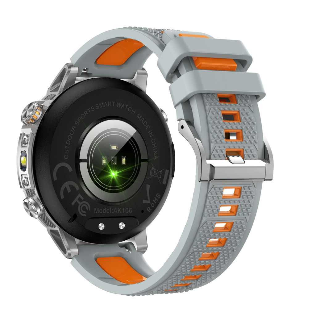 Men's Smartwatch with 1400mAh Battery & LED Flashlight 10ATM Waterproof