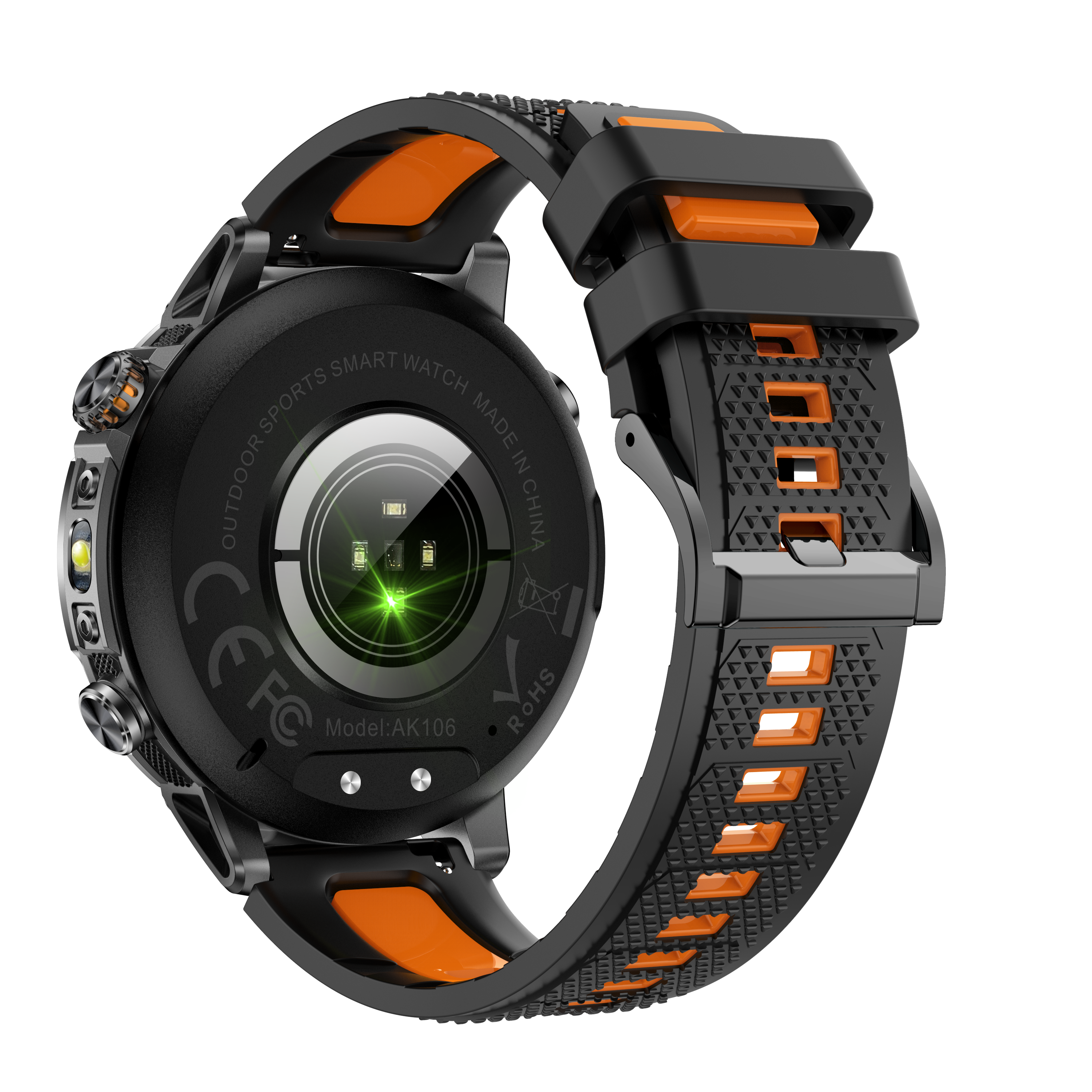 Men's Smartwatch with 1400mAh Battery & LED Flashlight 10ATM Waterproof