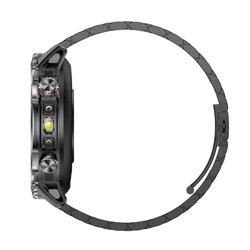 1.7" Men's Sports Smartwatch with 1400mAh Battery IP68 Waterproof LED Flashlight BT Call