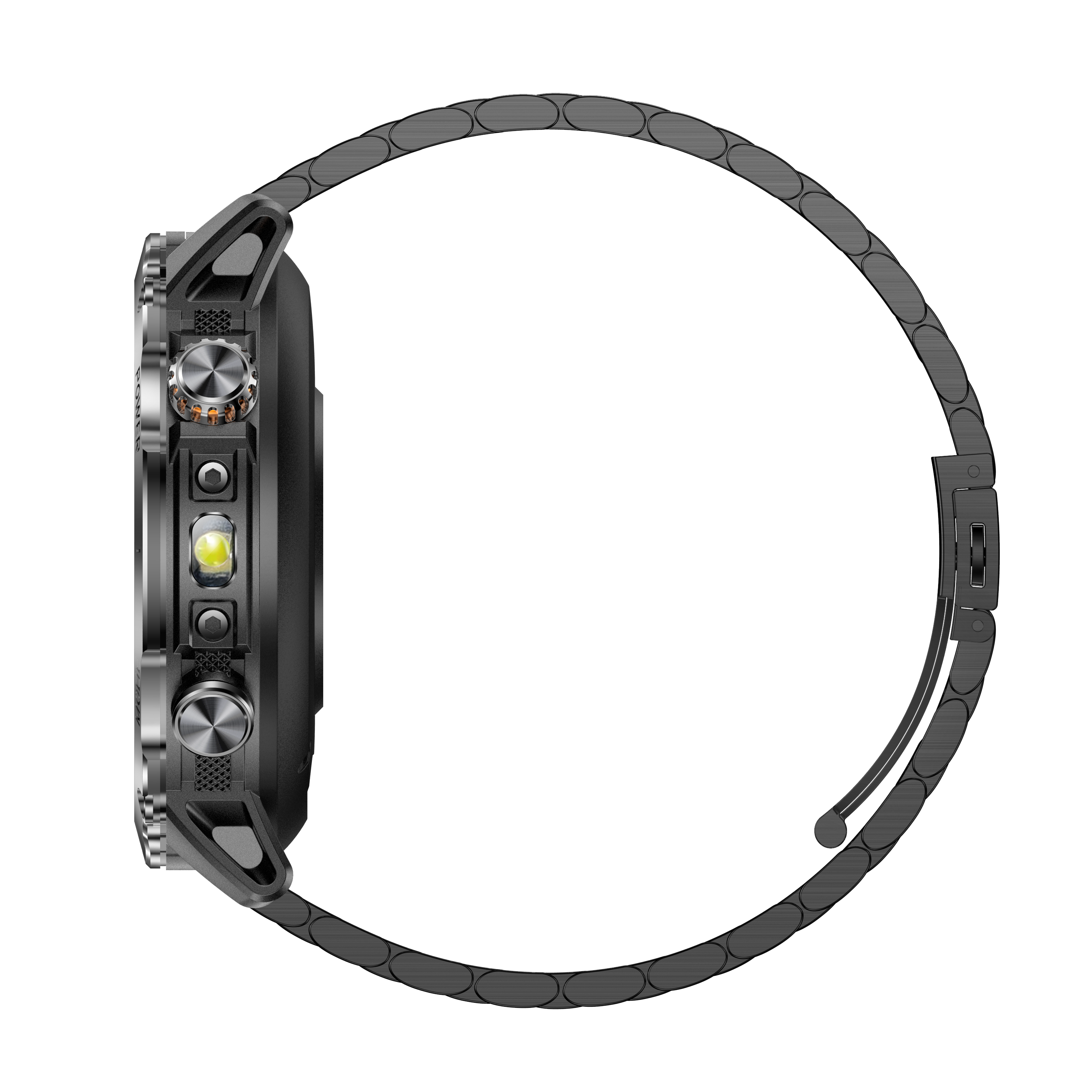 1.7" Men's Sports Smartwatch with 1400mAh Battery IP68 Waterproof LED Flashlight BT Call