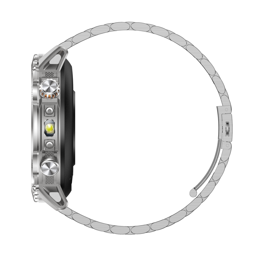 1.7" Men's Sports Smartwatch with 1400mAh Battery IP68 Waterproof LED Flashlight BT Call