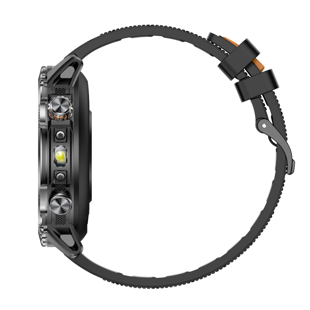 Men's Smartwatch with 1400mAh Battery & LED Flashlight 10ATM Waterproof