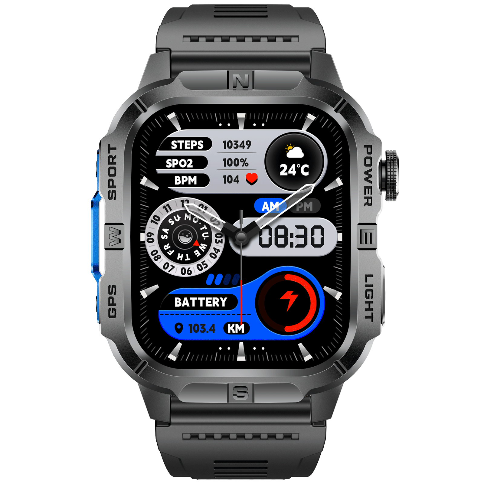 SFGH3 Rugged Smartwatch with GPS IP68 Waterproof 540mAh Battery
