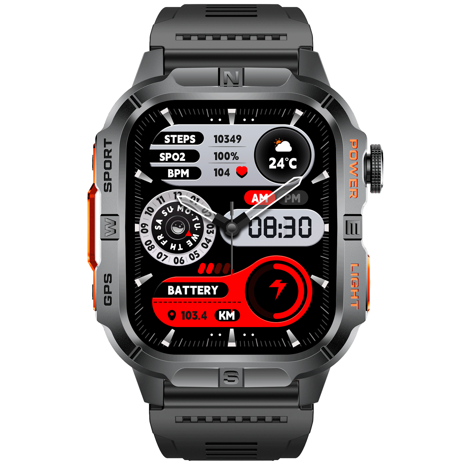 SFGH3 Rugged Smartwatch with GPS IP68 Waterproof 540mAh Battery