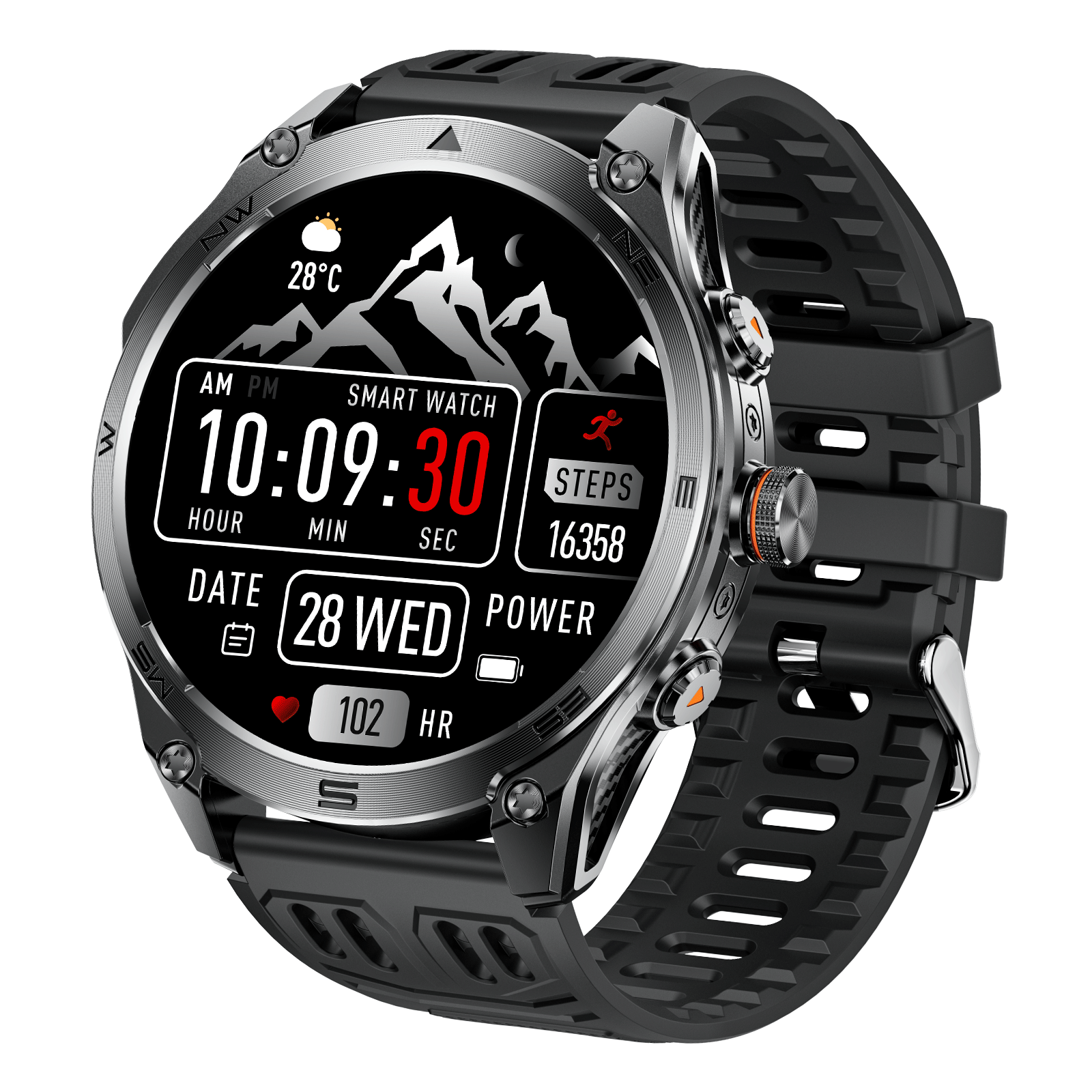 SFM70 Smart watch (Bluetooth Answer/Make Call), 1.75" AMOLED Smartwatch with GPS