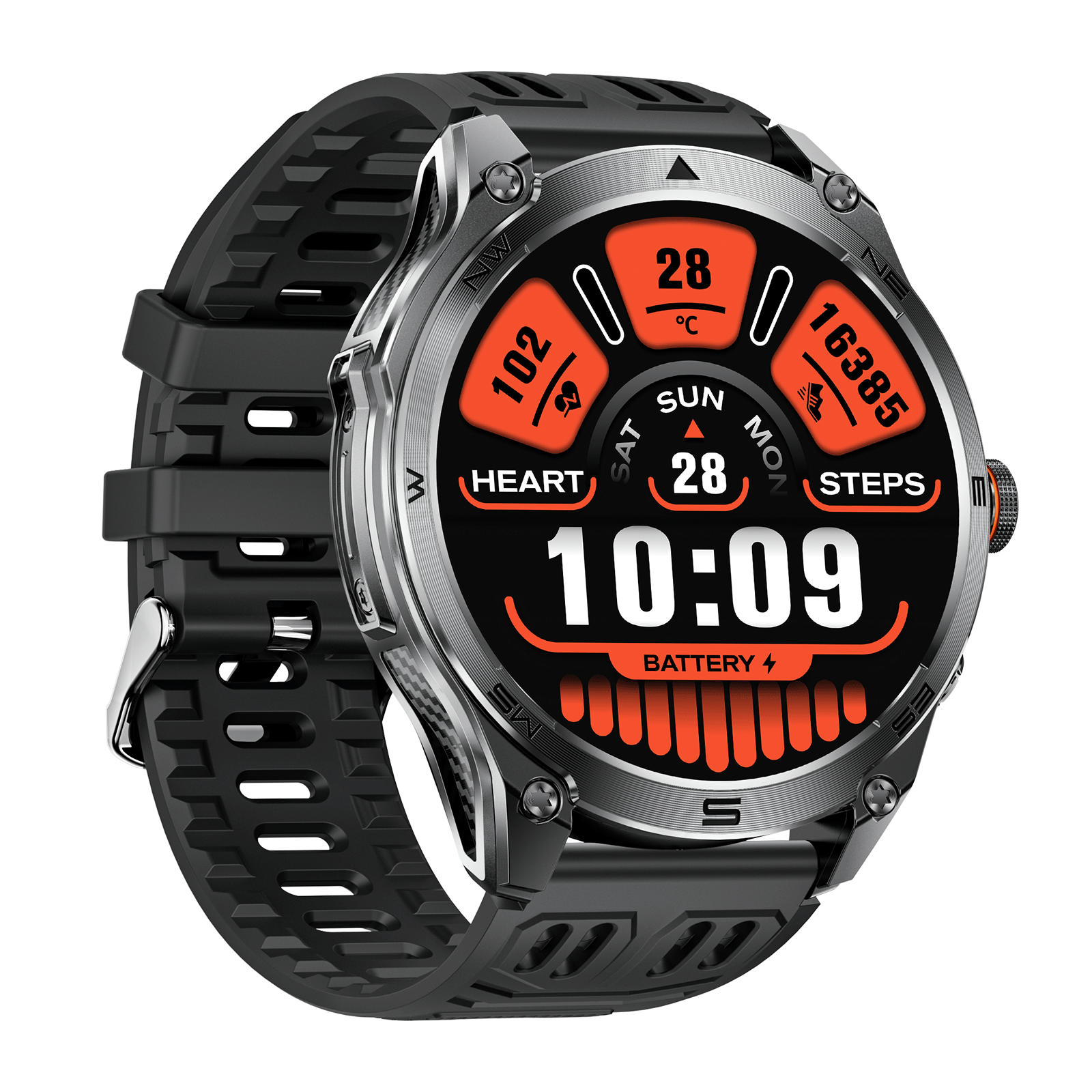 SFM70 Smart watch (Bluetooth Answer/Make Call), 1.75" AMOLED Smartwatch with GPS