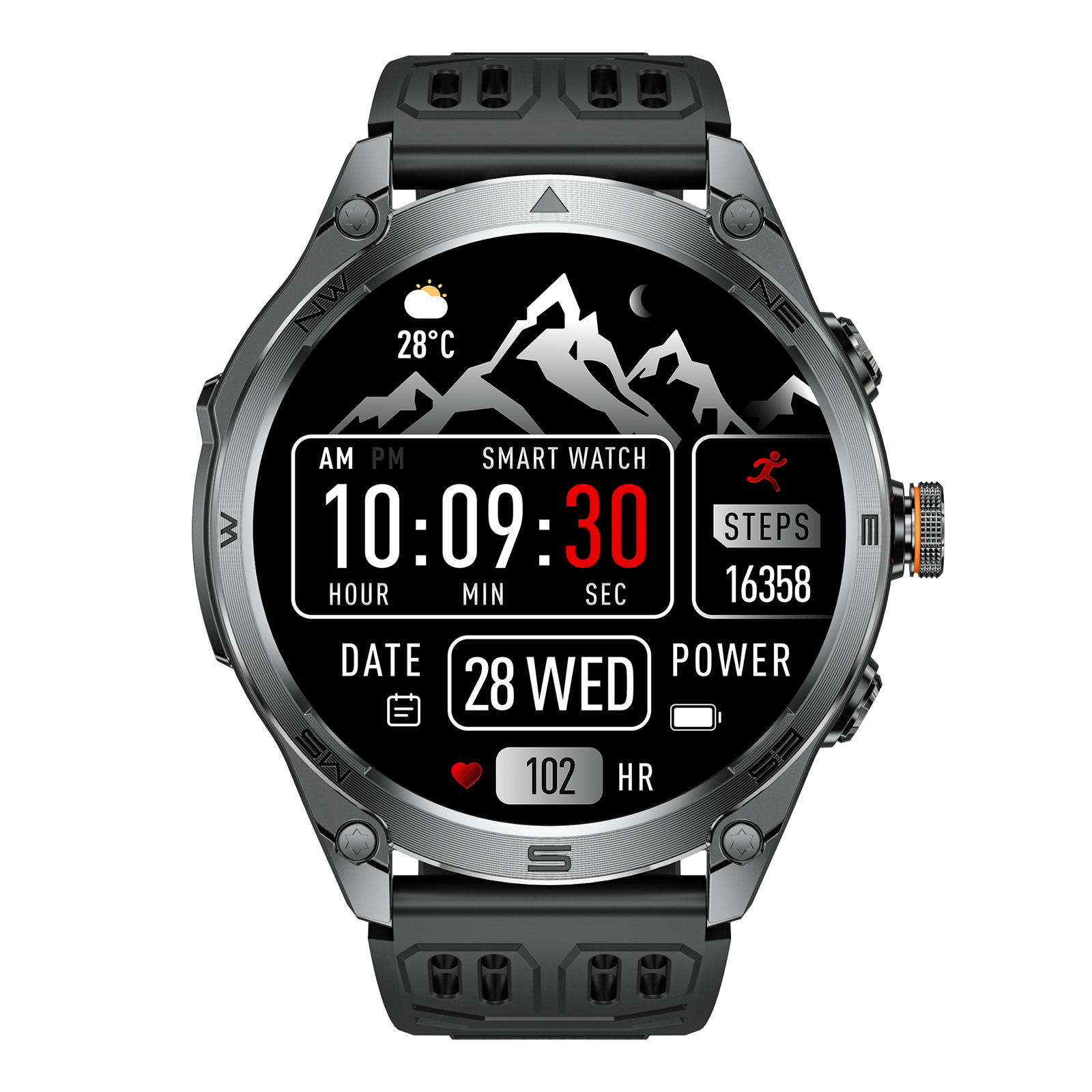 SFM70 Smart watch (Bluetooth Answer/Make Call), 1.75" AMOLED Smartwatch with GPS