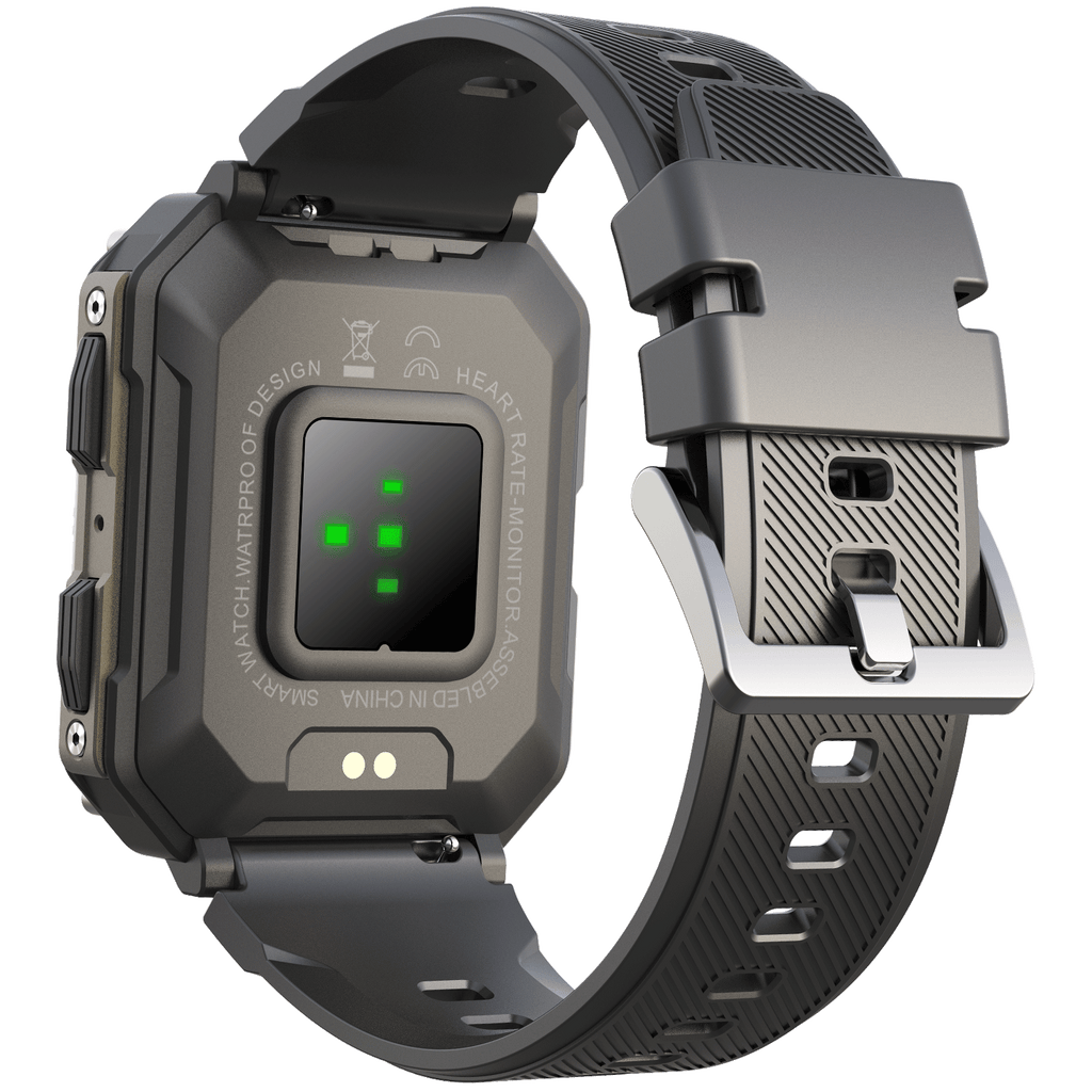 1.83" Tactical Smartwatch, 123 Sports Modes, IP68 Waterproof Smart Watch with Compass, Health Monitor