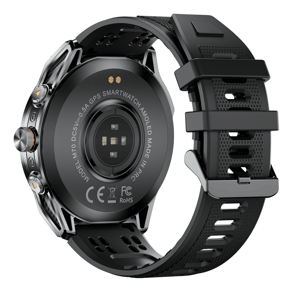 SFM70 Smart watch (Bluetooth Answer/Make Call), 1.75" AMOLED Smartwatch with GPS