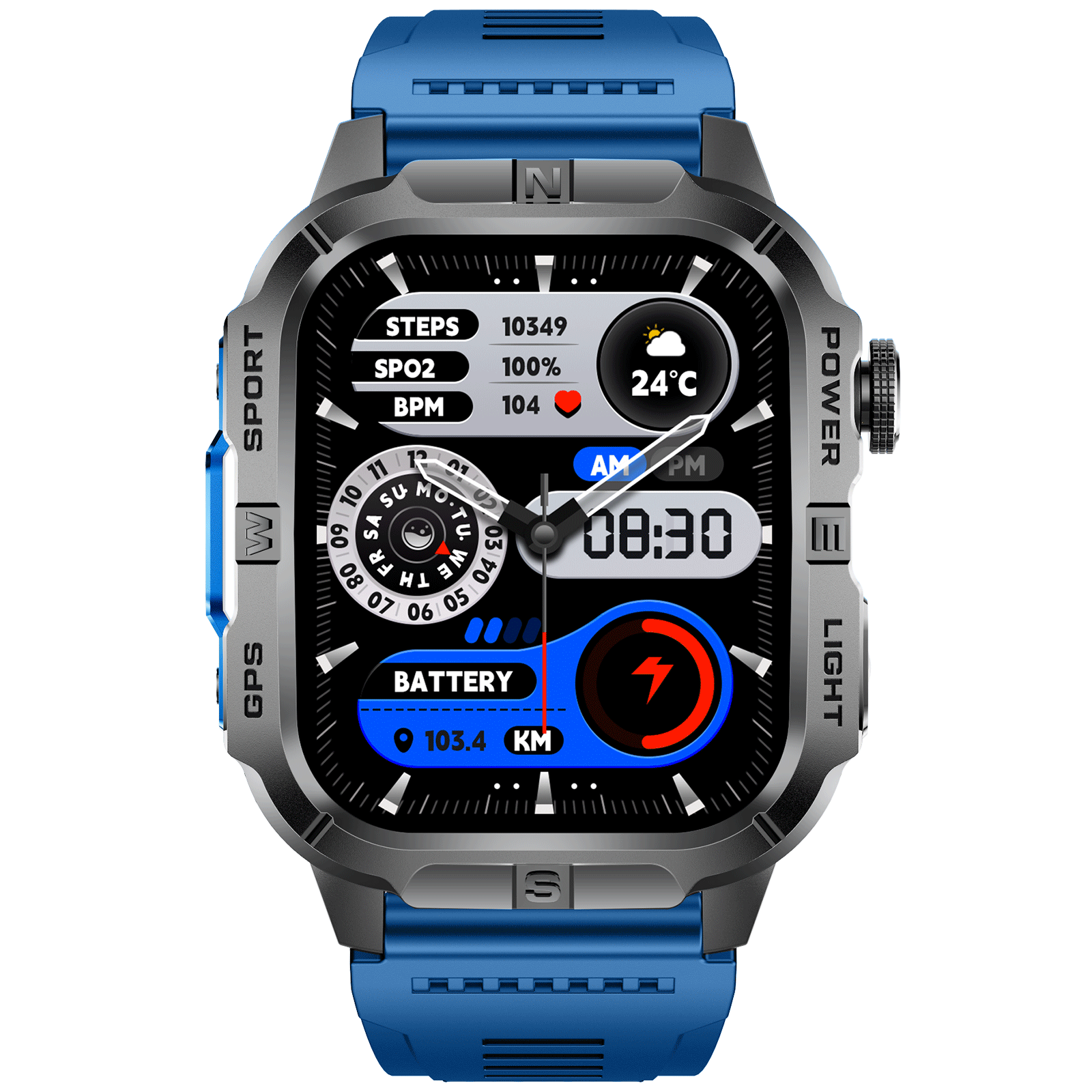 SFGH3 Rugged Smartwatch with GPS IP68 Waterproof 540mAh Battery