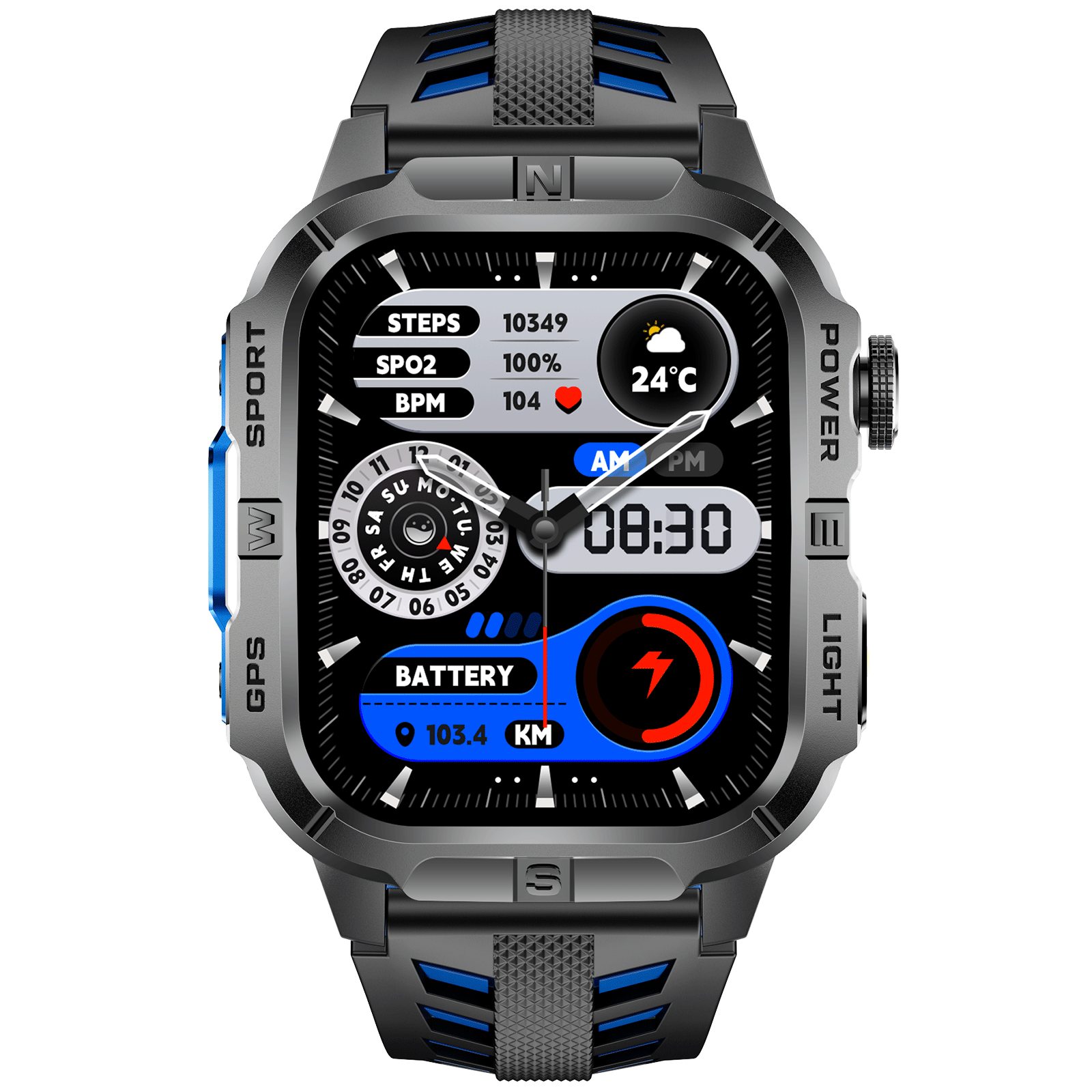 SFGH3 Rugged Smartwatch with GPS IP68 Waterproof 540mAh Battery