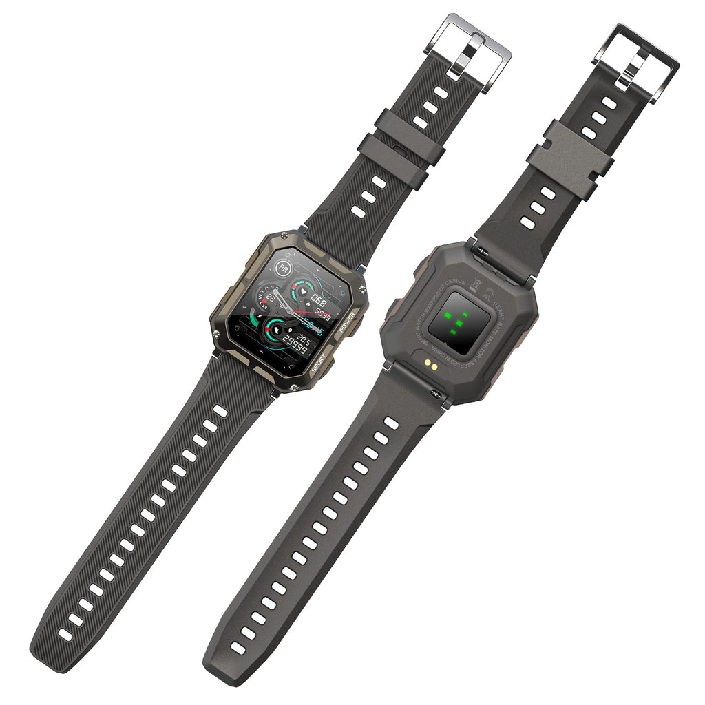 1.83" Tactical Smartwatch, 123 Sports Modes, IP68 Waterproof Smart Watch with Compass, Health Monitor