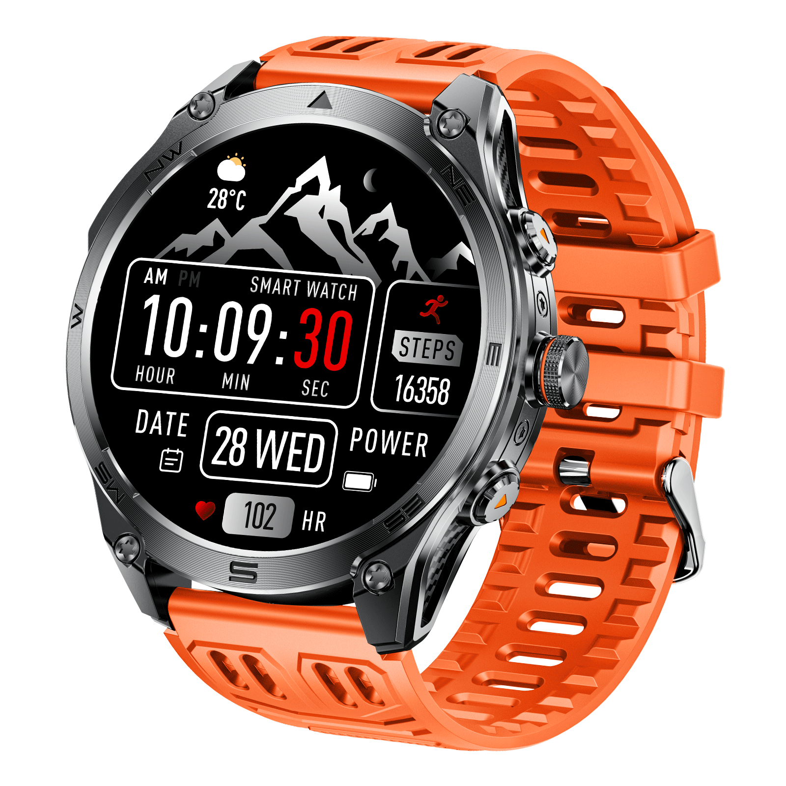 SFM70 Smart watch (Bluetooth Answer/Make Call), 1.75" AMOLED Smartwatch with GPS