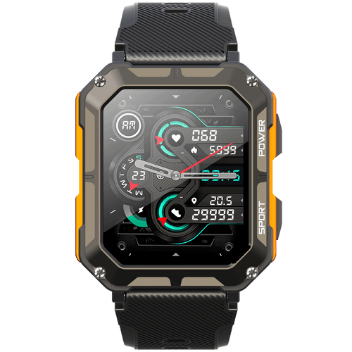 1.83" Tactical Smartwatch, 123 Sports Modes, IP68 Waterproof Smart Watch with Compass, Health Monitor