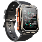 1.83" Tactical Smartwatch, 123 Sports Modes, IP68 Waterproof Smart Watch with Compass, Health Monitor