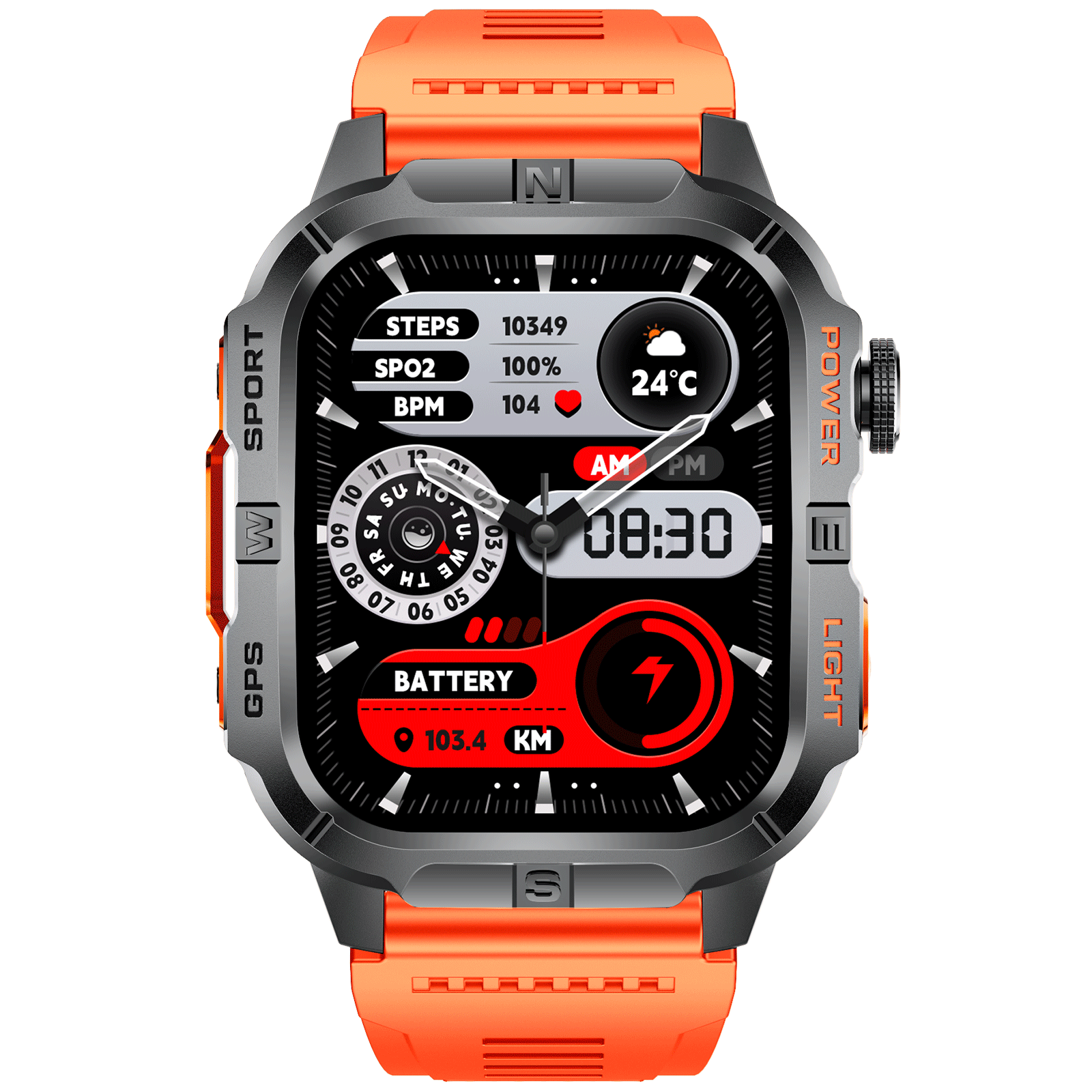 SFGH3 Rugged Smartwatch with GPS IP68 Waterproof 540mAh Battery