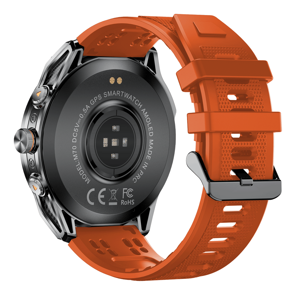 SFM70 Smart watch (Bluetooth Answer/Make Call), 1.75" AMOLED Smartwatch with GPS